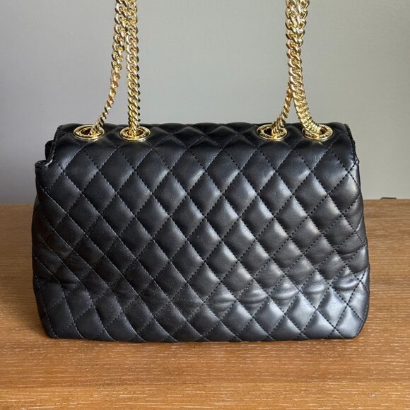 Black Quilted Crossbody Handbag - Picture 3 of 11